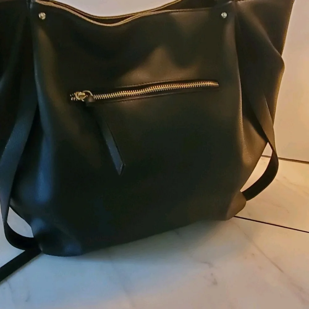 Big Buddha Black and Gray Patterned Tote - Picture 5 of 11